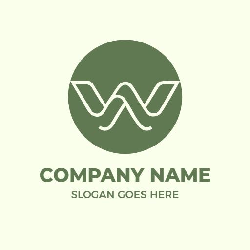 Elegant Green W Letter Design for Professional Branding Logo Template