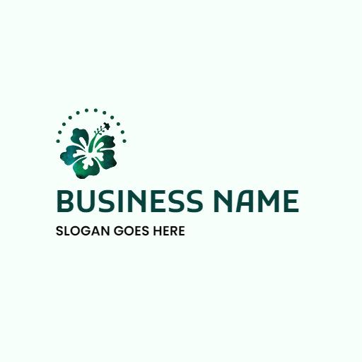 Elegant Green Watercolor Floral Design for Business Logo Template