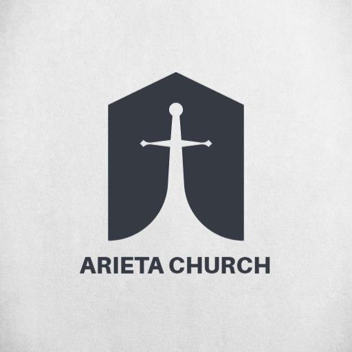 Elegant Grey Shield with Cross Symbol for Church Logo Template