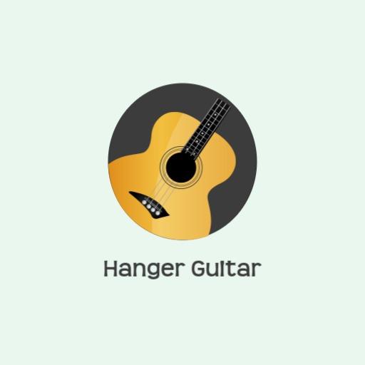 Elegant Guitar Design Showcasing Musical Harmony Logo Template