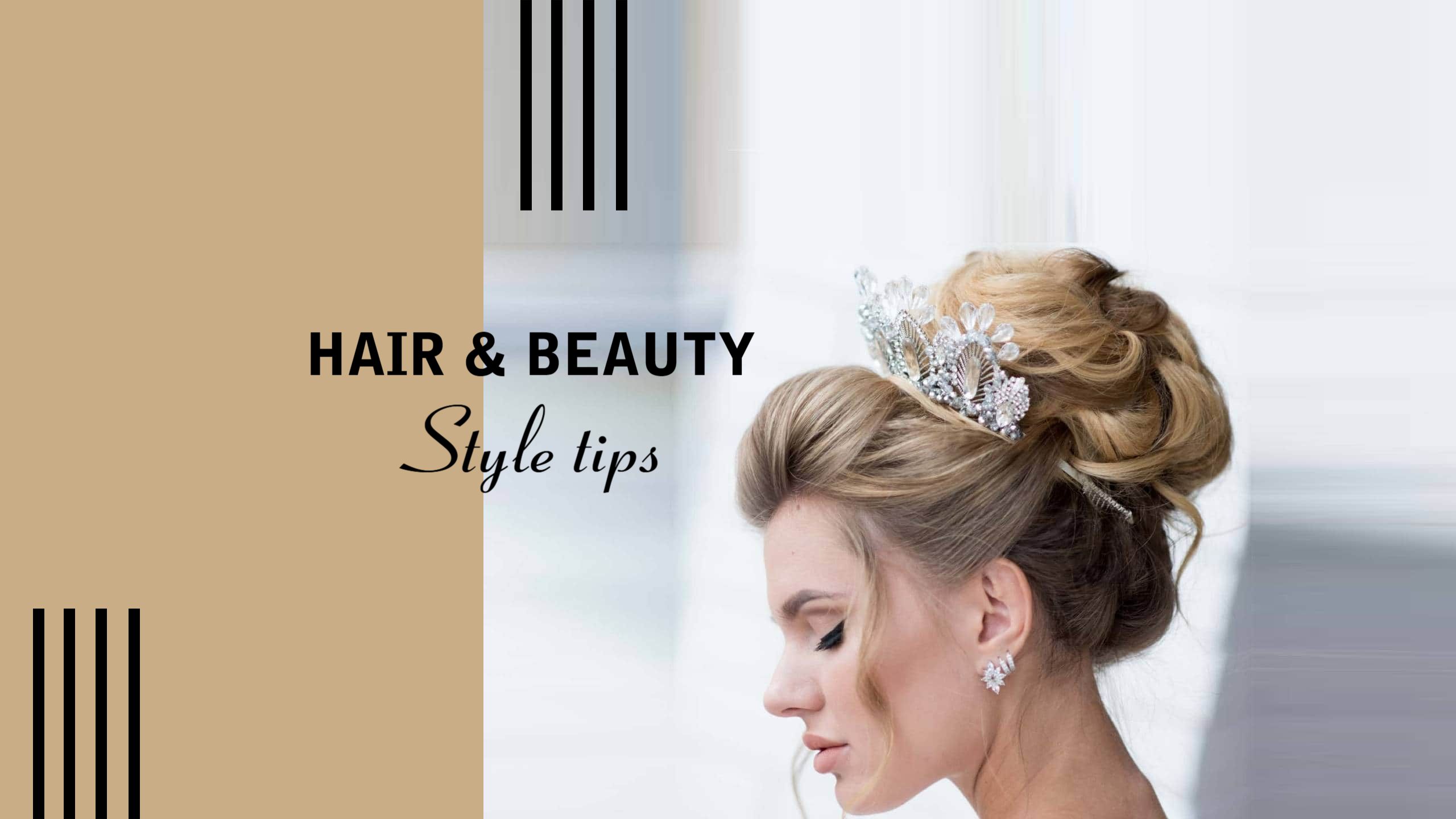 Elegant Hair and Beauty Style Tips for YouTube Banner Template