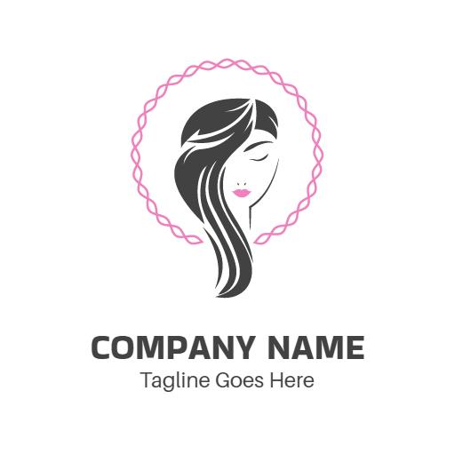 Elegant Hair Design Showcasing Beauty and Style Logo Template
