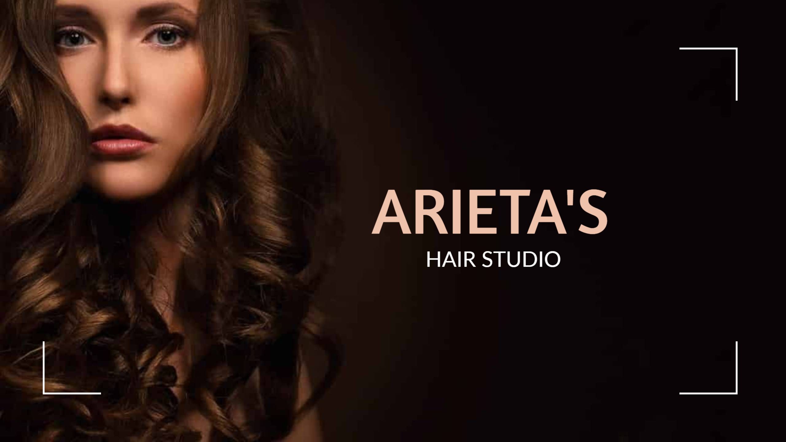 Elegant Hair Studio Promotional Content for YouTube Banner Template