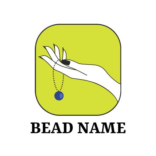 Elegant Hand Displaying a Blue Bead Design Logo Template