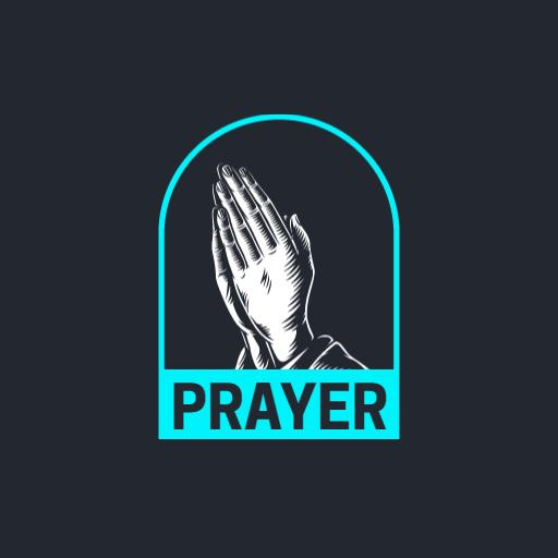 Elegant Hand Gesture Symbolizing Faithful Prayer Logo Template