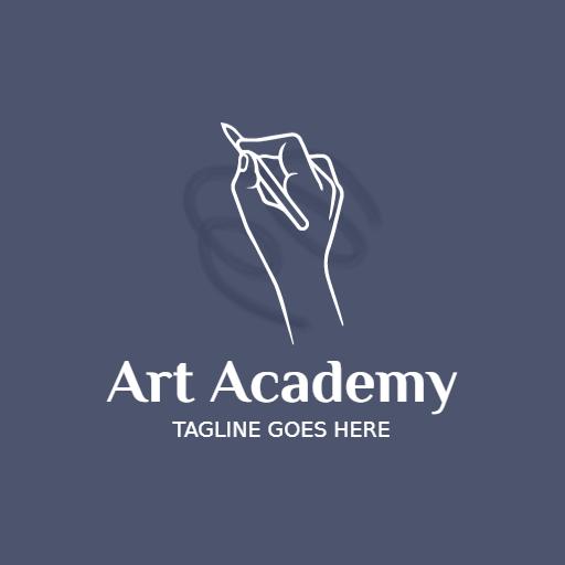 Elegant Hand Icon Illustrating Creative Talent in Art Logo Template