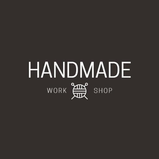 Elegant Handmade Workshop Logo with Artistic Yarn Design Logo Template