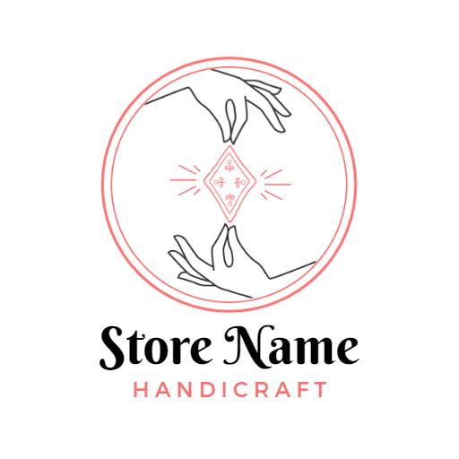 Elegant Hands Showcasing Intricate Design in Handicraft Logo Template