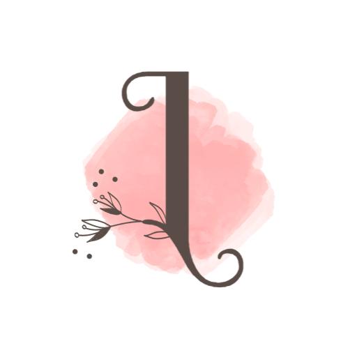 Elegant Handwriting Initial with Floral Design Elements Logo Template