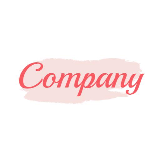 Elegant Handwritten Typography on Soft Pink Background Logo Template