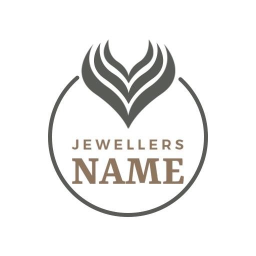 Elegant Heart-Shaped Design Showcasing Jewelry Brand Logo Template