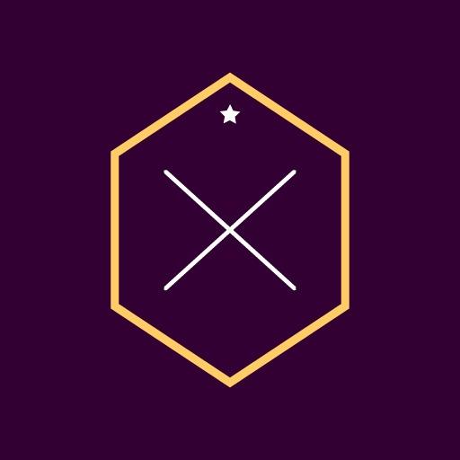 Elegant Hexagonal Design Featuring Star Elements Logo Template