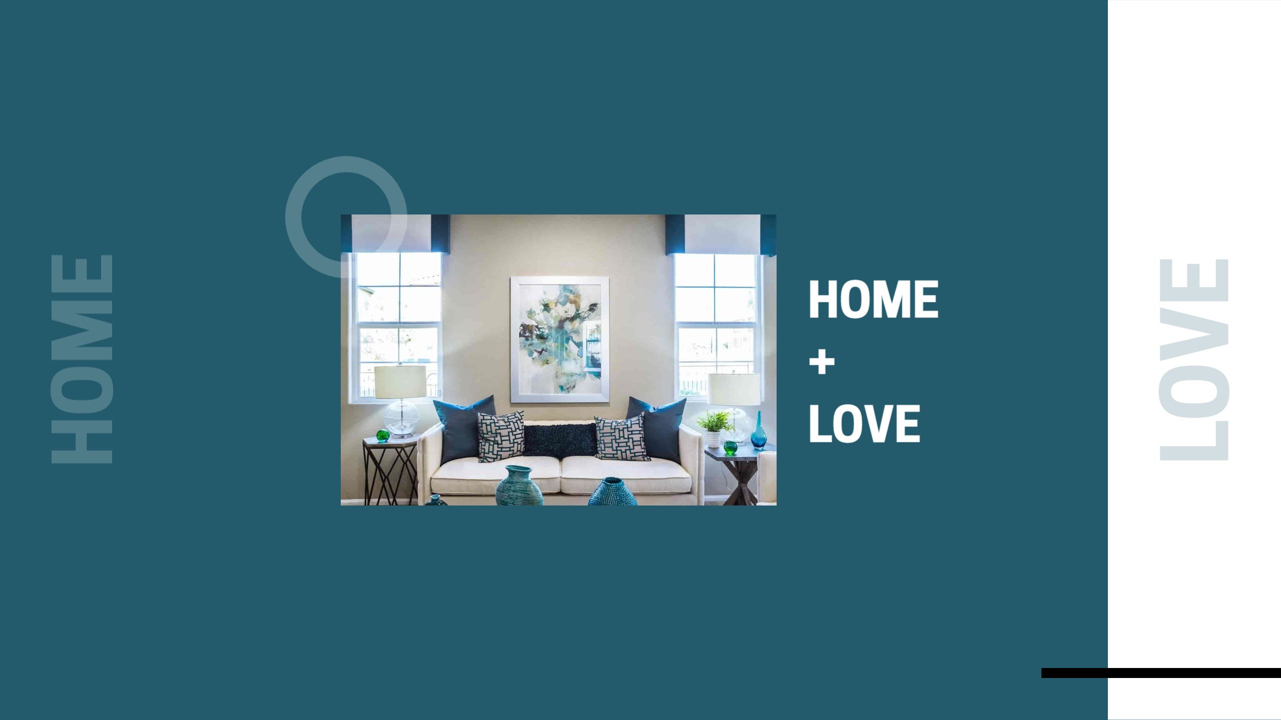 Elegant Home Decor Showcase with Aqua and White YouTube Banner Template