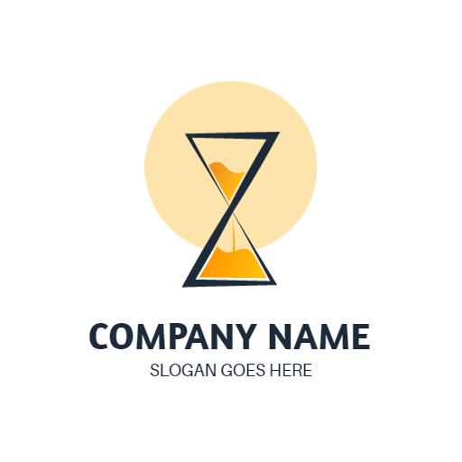 Elegant Hourglass Design Featuring Timeless Moments Logo Template