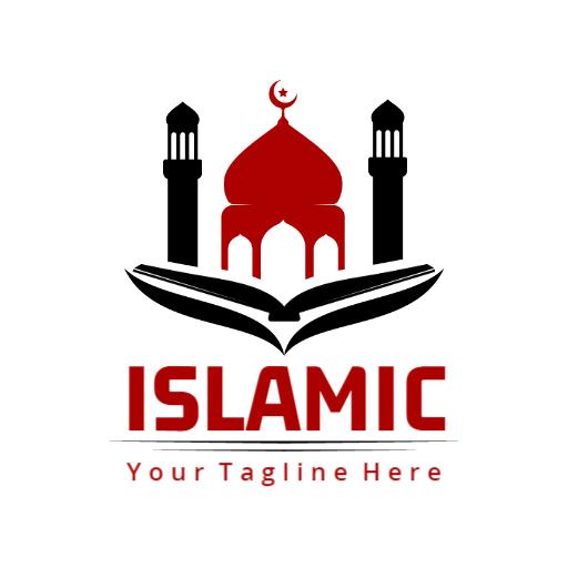 Elegant Islamic Architecture with Book Symbol Logo Template