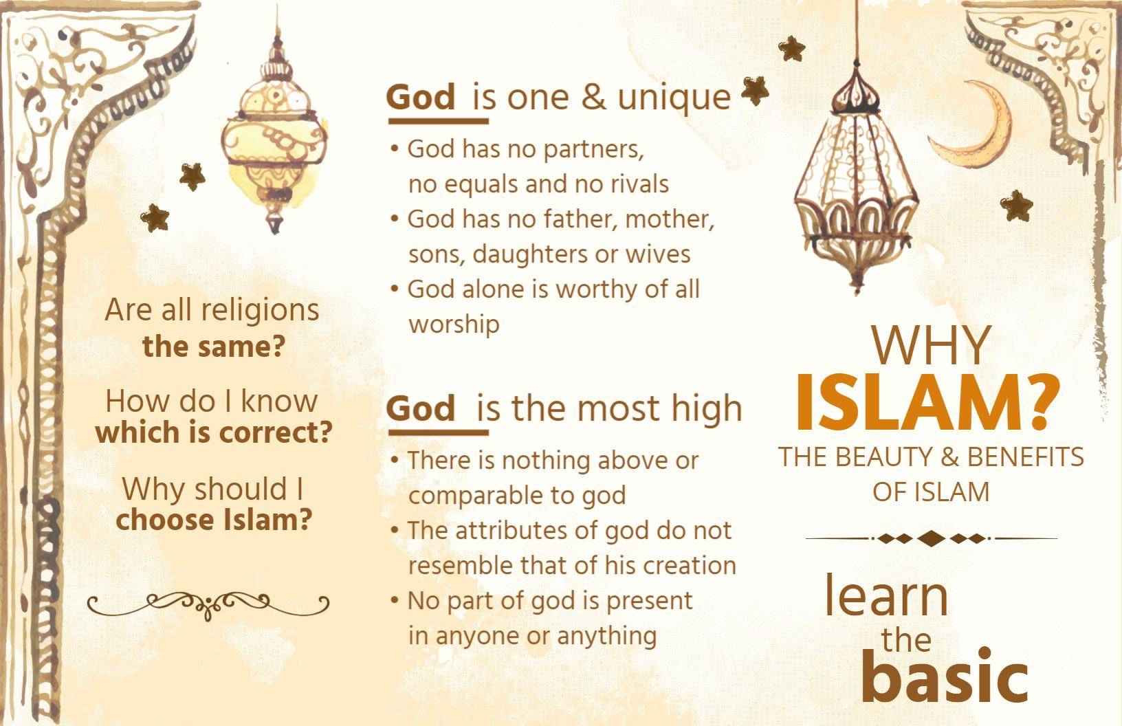 Elegant Islamic Faith and Guidance Principles Brochure Template