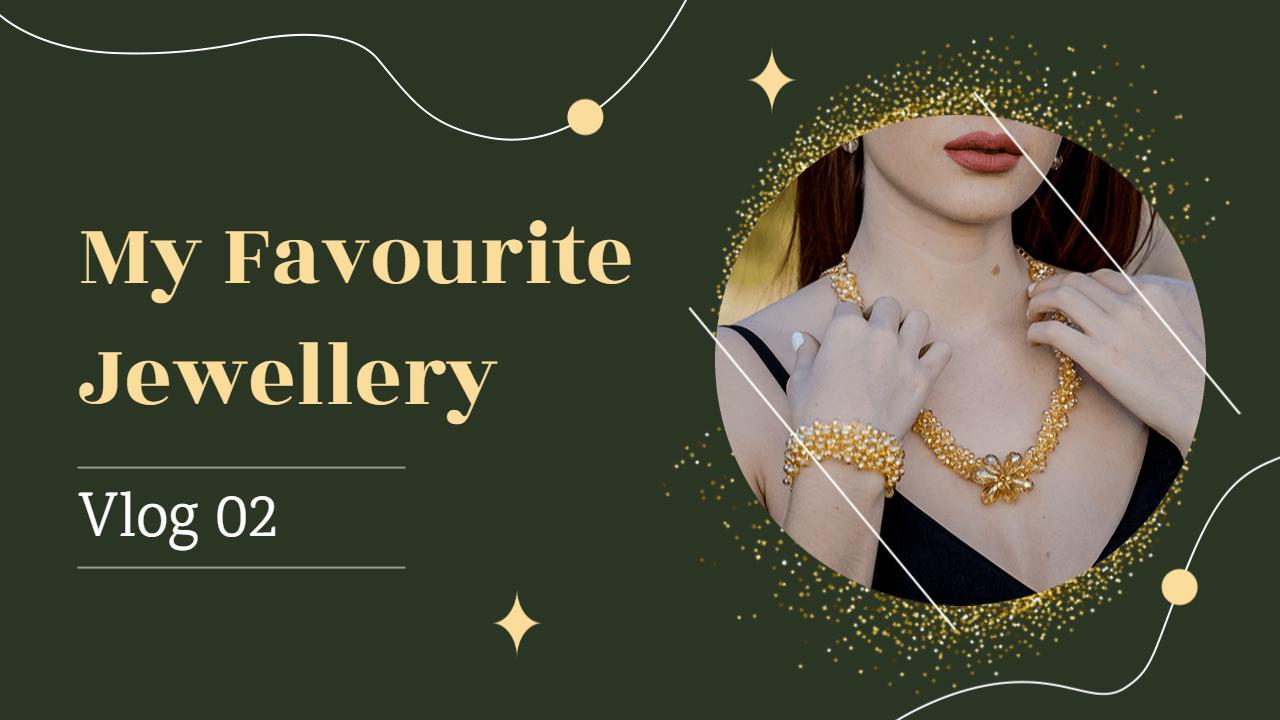 Elegant Jewelry Collection Showcase VLog YouTube Thumbnail Template