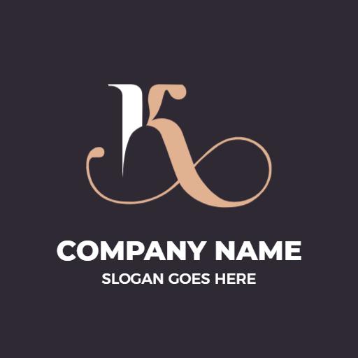 Elegant K Letter Design Featuring Artistic Flourish Logo Template