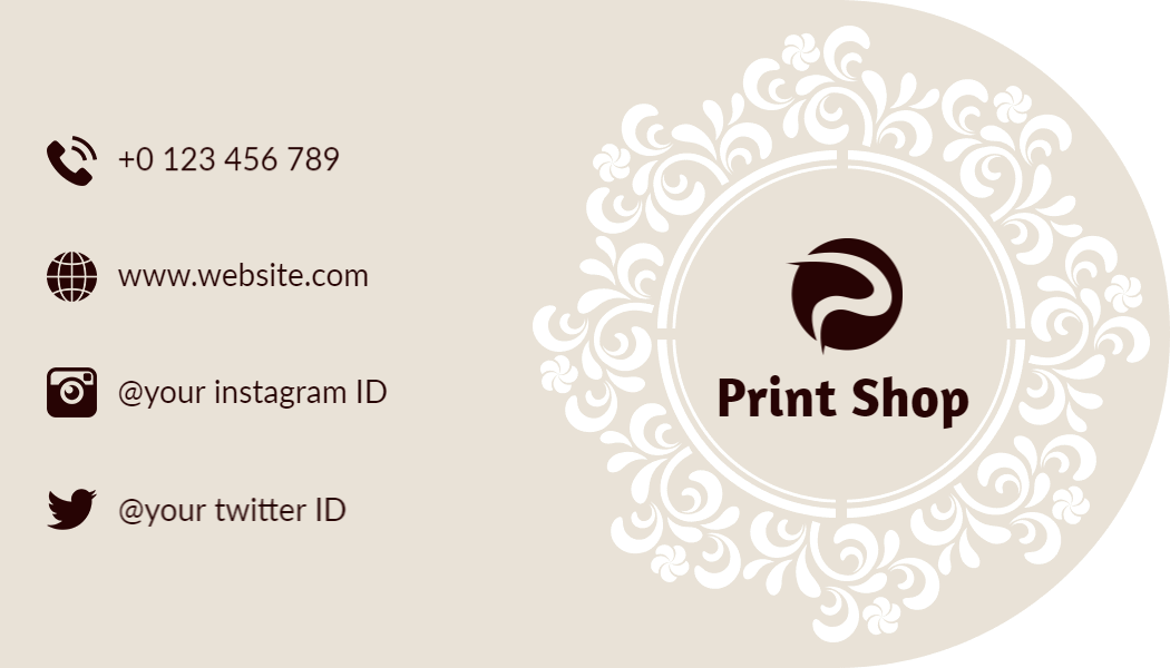 Elegant Laser Cut Floral Design Business Card Template