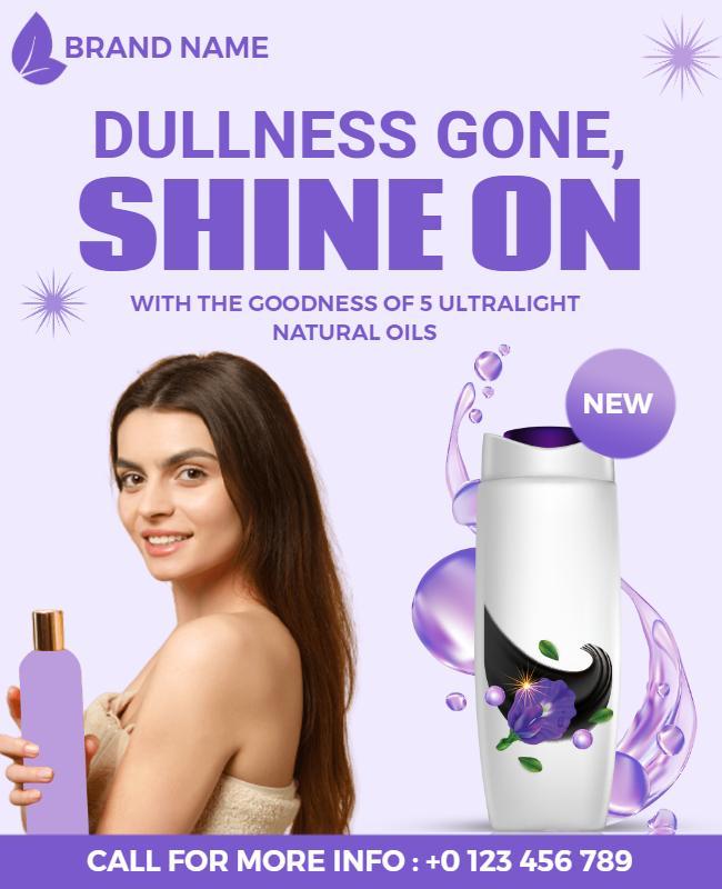 Elegant Lavender Beauty Product Promotion Poster Template