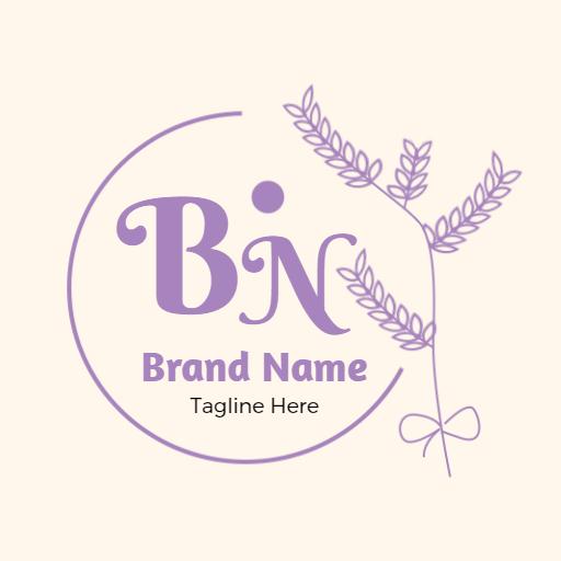 Elegant Lavender Design Showcasing Brand Identity Logo Template