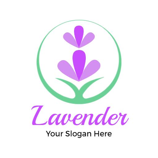 Elegant Lavender Floral Design for Natural Products Logo Template
