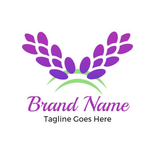 Elegant Lavender Flower Design Showcasing Blissful Wellness Logo Template