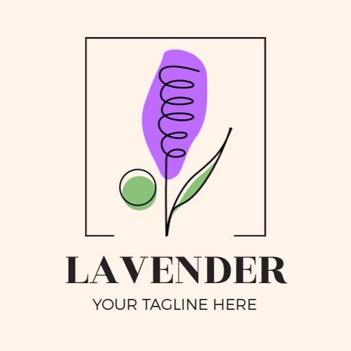 Elegant Lavender Flower Design with Modern Colors Logo Template