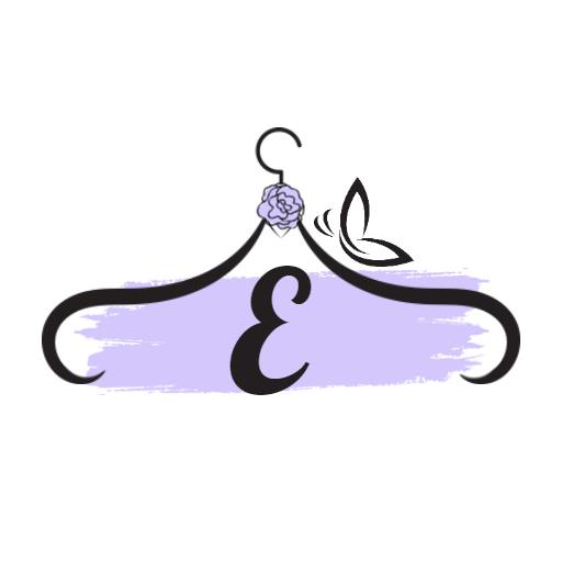 Elegant Lavender Hanger Design Featuring Letter E Logo Template