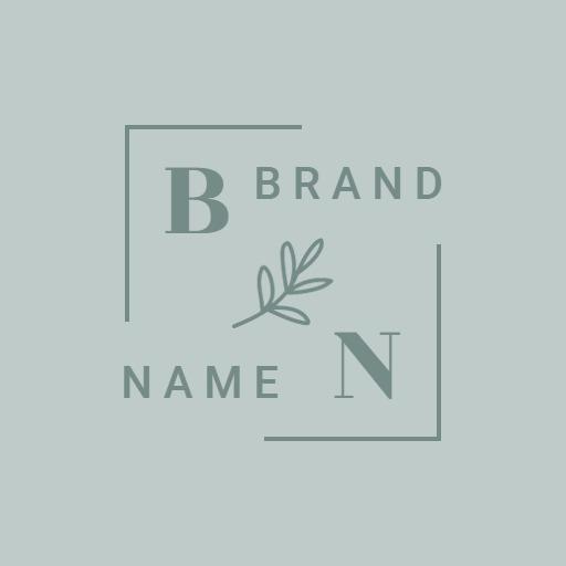 Elegant Leaf Design Embodying Minimalist Brand Name Logo Template