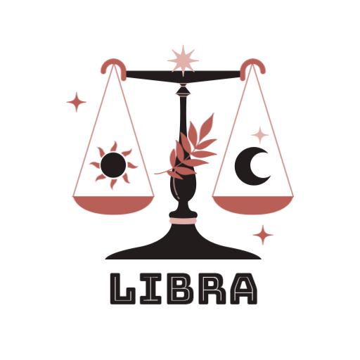Elegant Libra Scale Design Representing Zodiac Sign Logo Template