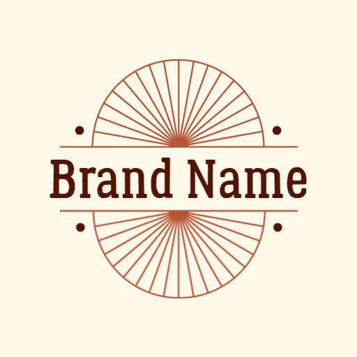 Elegant Light Beige and Brown Vintage Style Logo Template