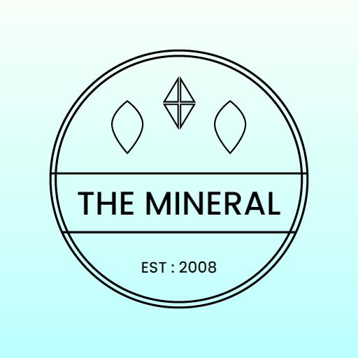 Elegant Light Blue Geometric Mineral Logo for Unique Designs Logo Template