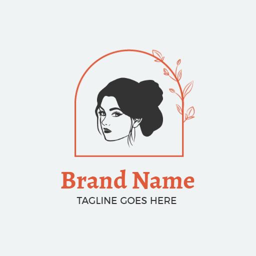 Elegant Line Art Depicting Beauty and Graceful Lifestyle Logo Template