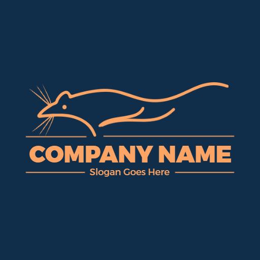 Elegant Line Art Design Featuring Fast Rat for Branding Logo Template