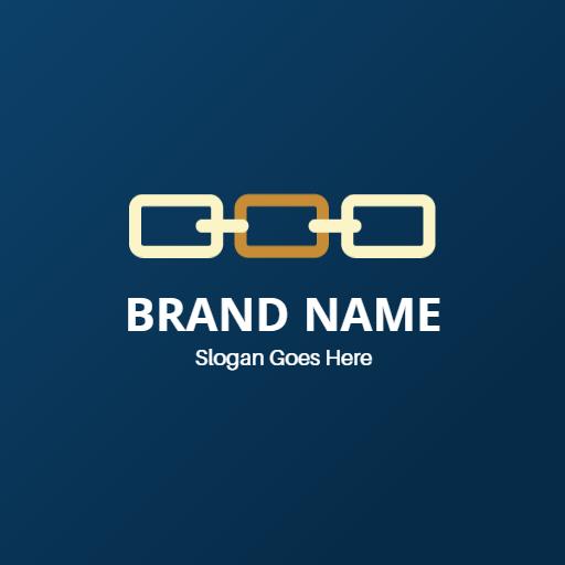 Elegant Link Design with Golden Accents in Chain Logo Template