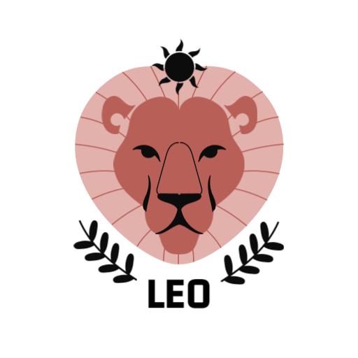 Elegant Lion Icon Symbolizing Leo in Zodiac Design Logo Template