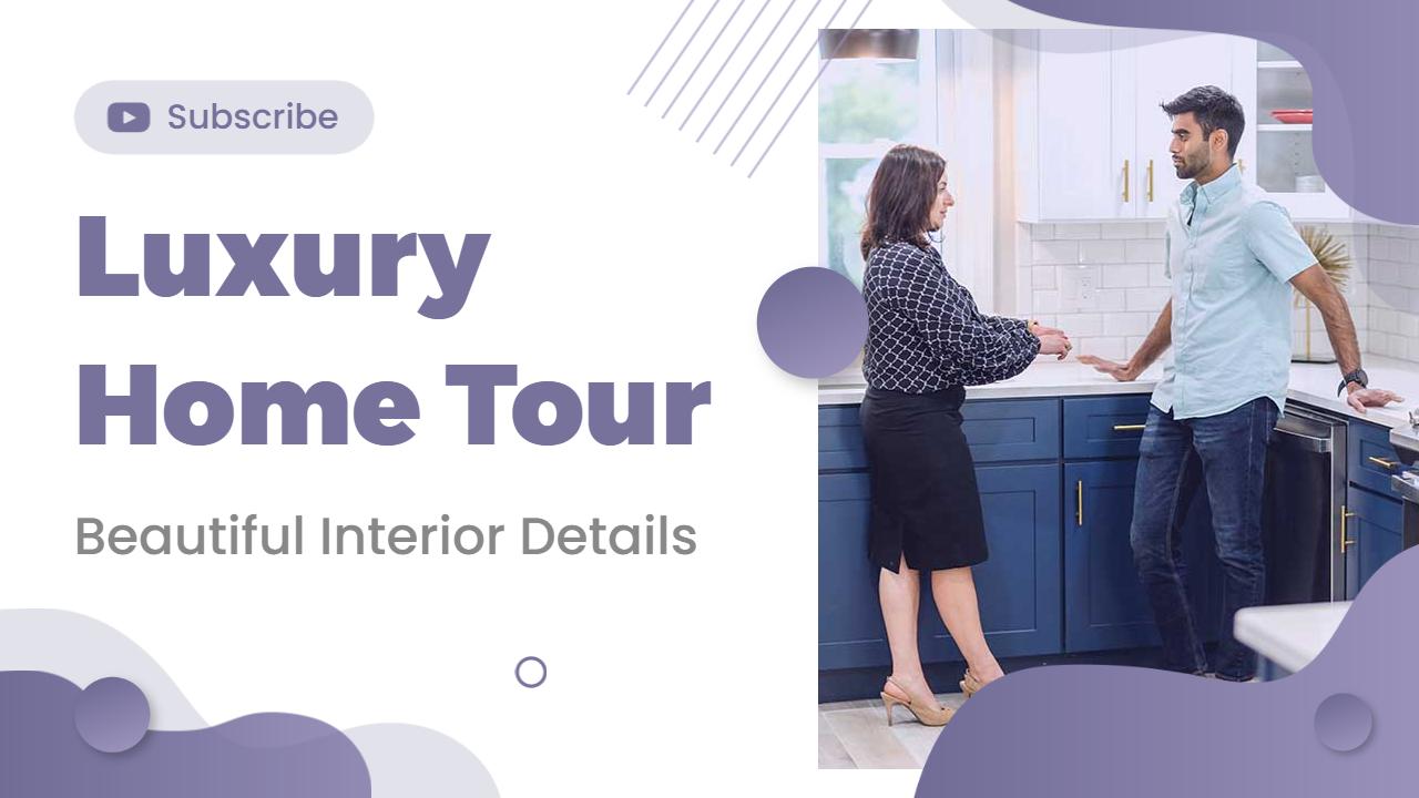 Elegant Luxury Home Tour Interior Design YouTube Thumbnail Template