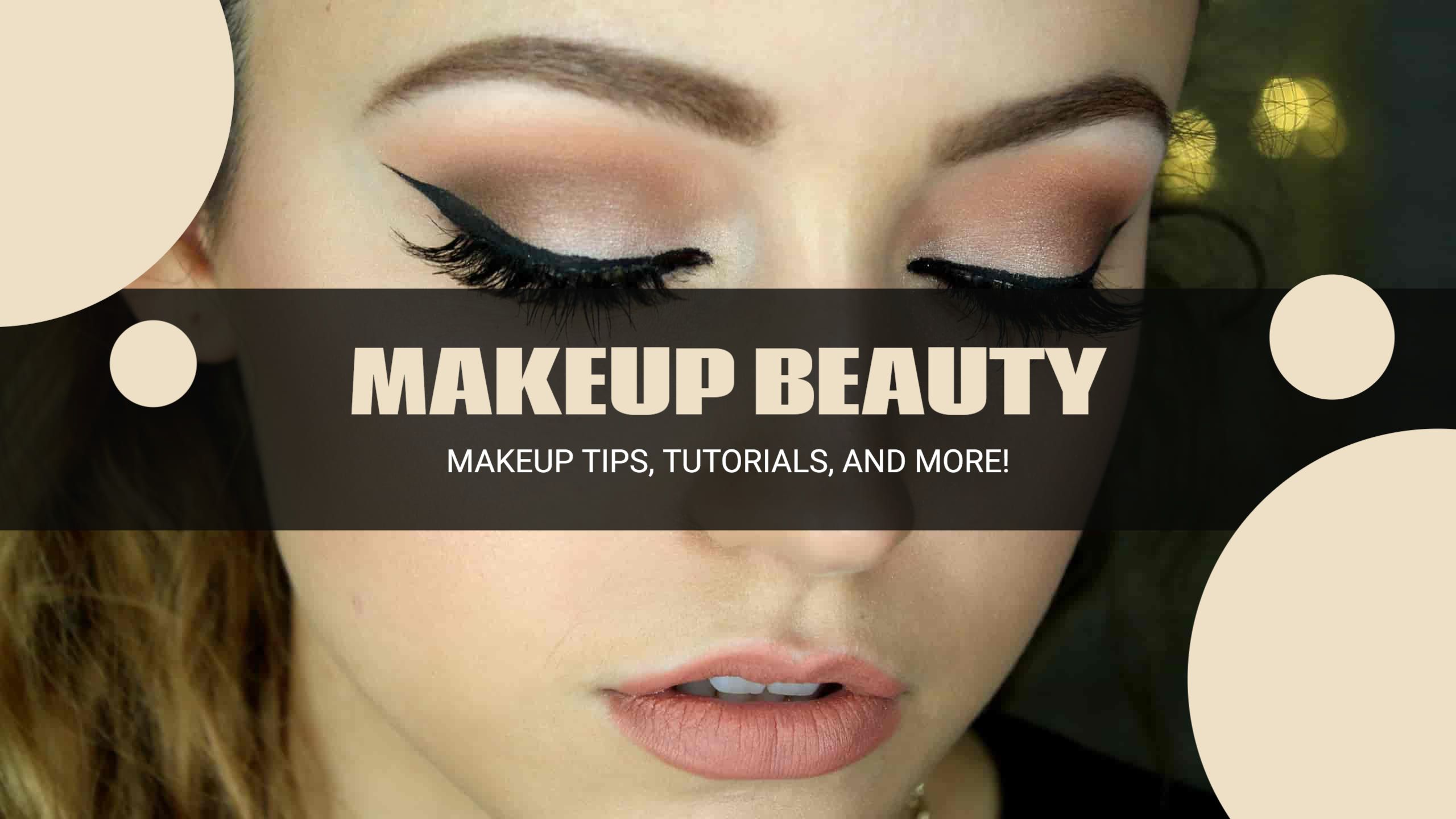Elegant Makeup Beauty Tutorials with Neutral Tones YouTube Banner Template