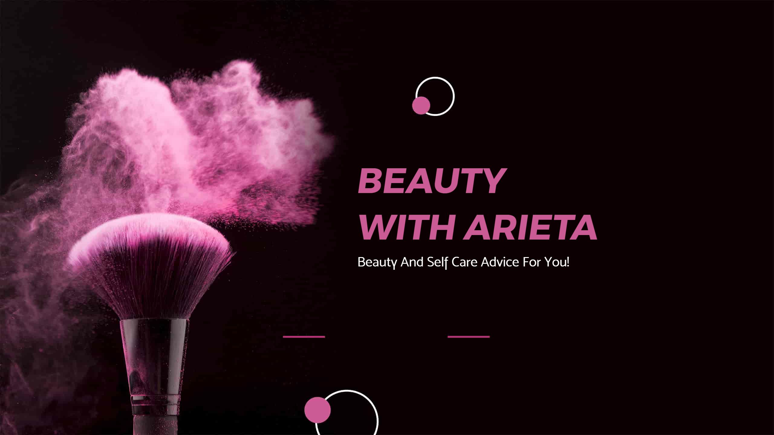 Elegant Makeup Brush Surrounded by Pink Smoke Beauty Banner Template