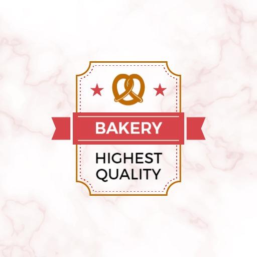 Elegant Marble Background with Highest Quality Bakery Logo Template