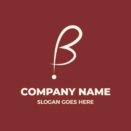 Elegant Maroon and White B Letter Designing Company Logo Template