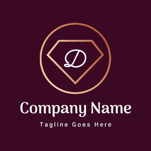 Elegant Maroon Diamond Design Showcasing Luxury Branding Logo Template