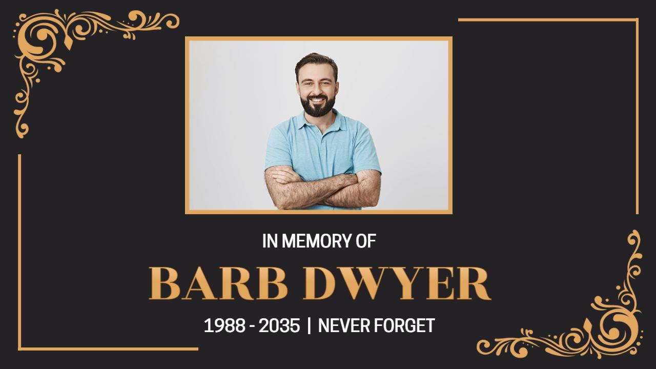 Elegant Memorial Tribute Event YouTube Thumbnail Template