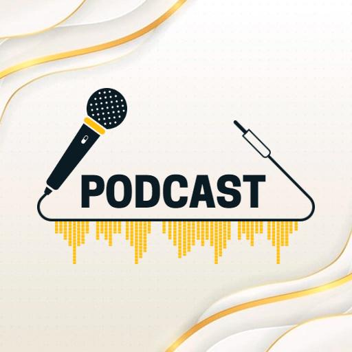 Elegant Microphone Illustration Perfectly Showcasing Podcast Logo Template
