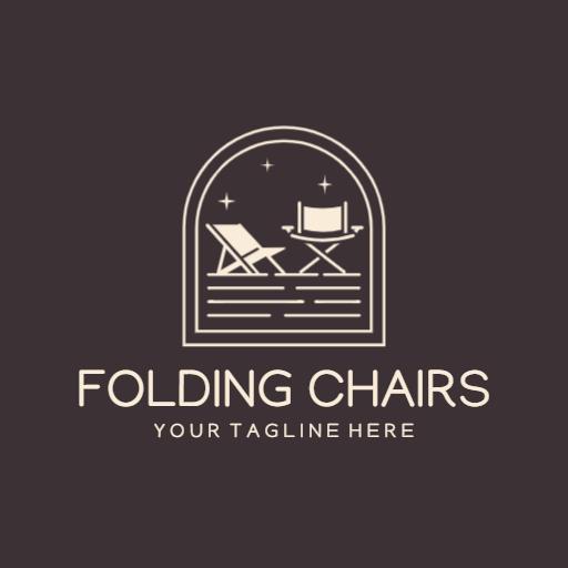 Elegant Minimalist Design Featuring Folding Chairs Furniture Logo Template