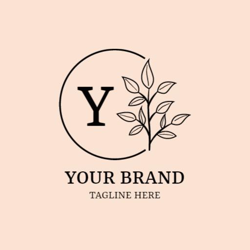 Elegant Minimalist Design Featuring Leafy Motifs Logo Template