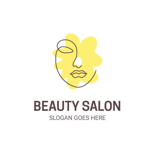 Elegant Minimalist Design Featuring Yellow Colors in Beauty Logo Template