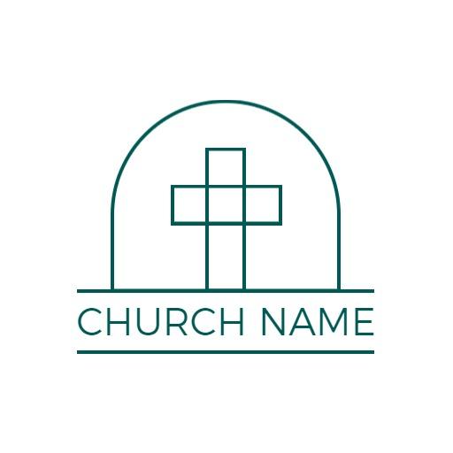 Elegant Minimalist Design Showcasing Faith and Community Logo Template