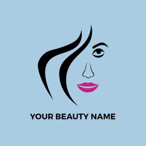 Elegant Minimalist Face Design Celebrating Beauty Essentials Logo Template